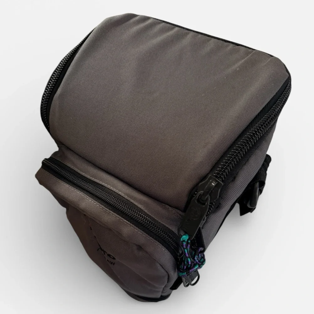 LowePro Gray Topload Zoom AW Camera Bag w backpack harness. Excellent condition.